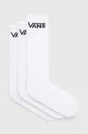 Ponožky Vans 3-pack pánské, bílá barva