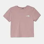 Dětské bavlněné tričko The North Face KID BOX NSE S/S TEE růžová barva, s potiskem, NF0A89H50UI1
