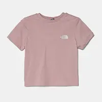Dětské bavlněné tričko The North Face KID BOX NSE S/S TEE růžová barva, s potiskem, NF0A89H50UI1