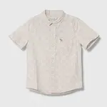 Dětská bavlněná košile Abercrombie & Fitch béžová barva