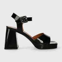 Kožené sandály Jonak DIVINA černá barva, 3200511