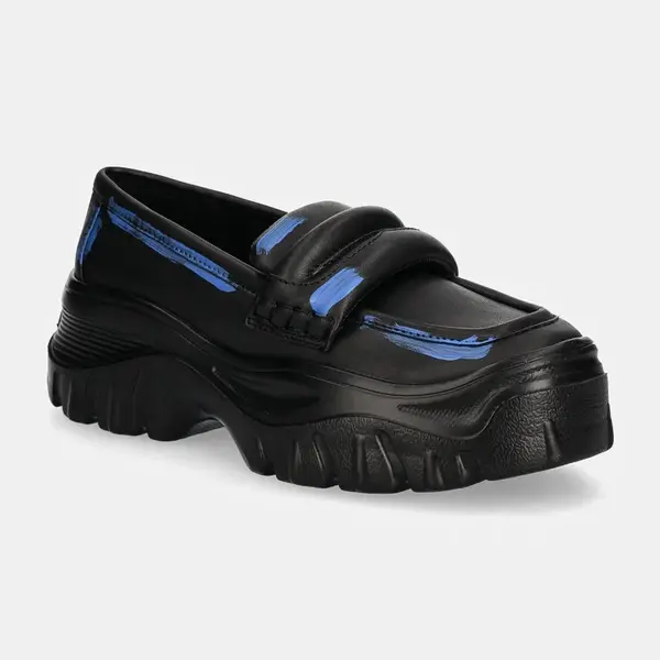 Mokasíny Desigual CHUNKY dámské, černá barva, na platformě, 24WSKL01 2000