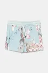 Dětské bavlněné šortky Guess modrá barva, vzorované, nastavitelný pas, K5RD08 KA6R4