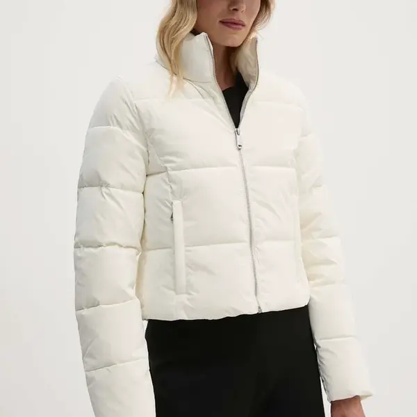 Bunda Calvin Klein Jeans dámská, béžová barva, zimní, J20J224428