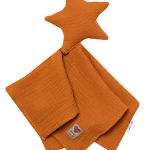 Baby Nellys Mušelínový mazlíček, přítulníček Hvězdička, cihlový