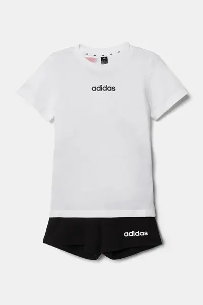 Dětská bavlněná souprava adidas bílá barva, JE1405