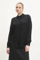 Košile Answear.LAB dámská, černá barva, relaxed, s klasickým límcem