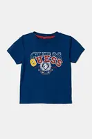 Dětské bavlněné tričko Guess modrá barva, s potiskem, I5RI00 K8HM4