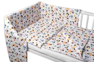 Baby Nellys 3D sada, mantinel s povlečením Ptáčci a Vážky - bílá, 120x90 cm