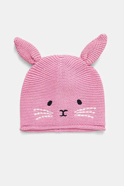 Dětská bavlněná čepice United Colors of Benetton růžová barva, 6OOCAA00D