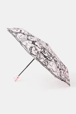 Deštník Moschino růžová barva, 8651
