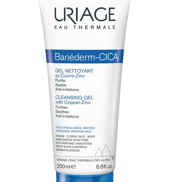 Uriage Bariéderm CICA Čisticí gel s obsahem mědi a zinku 200 ml
