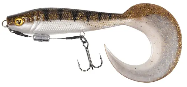 Fox rage gumová nástraha pro grub loaded uv glitter perch - 12 cm