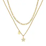 S'Agapõ Dvojitý pozlátený náhrdelník s príveskami Aurora SAR25