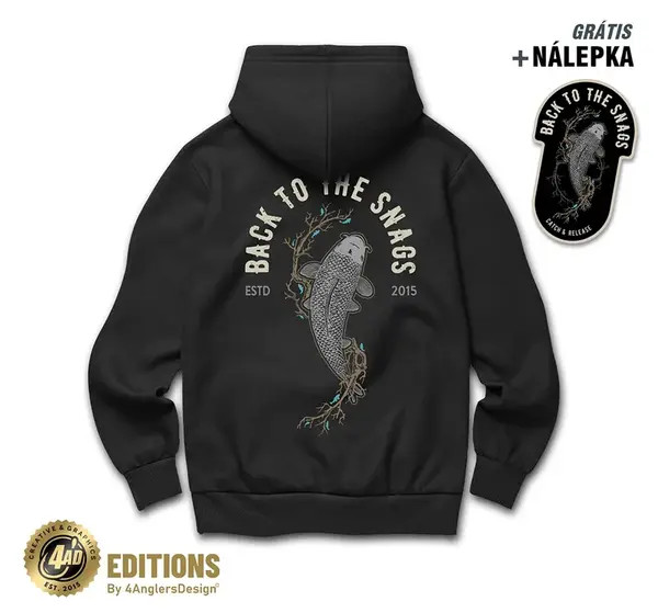 4anglersdesign mikina back to the snags - m