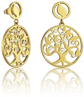 Viceroy Elegantné pozlátené náušnice s kryštálmi Happiness 80007E11012