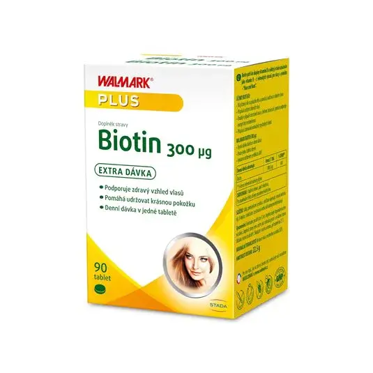 Walmark Biotin 300 µg, pleť, nehty a vlasy 90 tablet