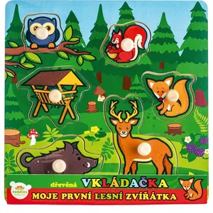 Vkladačka drevená Moje prvé lesné zvieratká