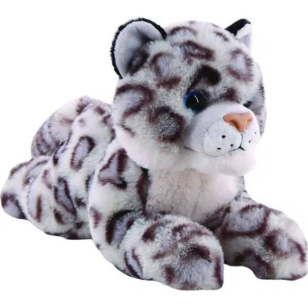 Snežný leopard ležiaci 25 cm