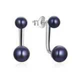 MOISS Elegantní stříbrné náušnice s perlou 2v1 E0004867