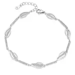 MOISS Elegantní stříbrný náramek se zirkony B0000736