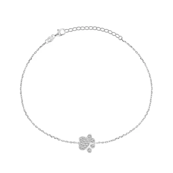 Brilio Silver Hravý stříbrný náramek s tlapkou BRC29W