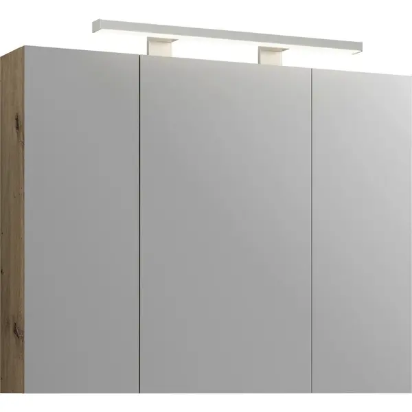 Stylife ZRCADLOVÁ SKŘÍŇKA, barvy dubu, barvy dubu, 90/74/18 cm
