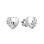 Soliter Zlaté náušnice Srdíčka s krystaly 239 001 00878 07