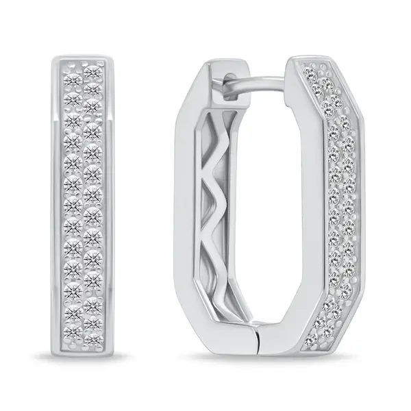 Brilio Silver Stříbrné náušnice se třpytivými zirkony EA1138W