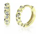 Cutie Jewellery Dětské kruhové náušnice ze žlutého zlata C3339-80-X-1 bílá