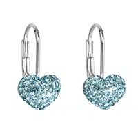 Evolution Group - Pavona Srdíčkové náušnice s krystaly 31125.3 aquamarine