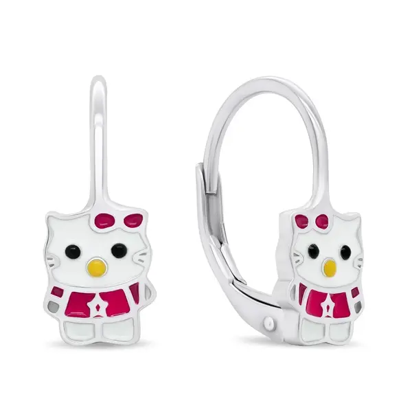 Brilio Silver Hravé stříbrné náušnice pro dívky Kočičky EA434W