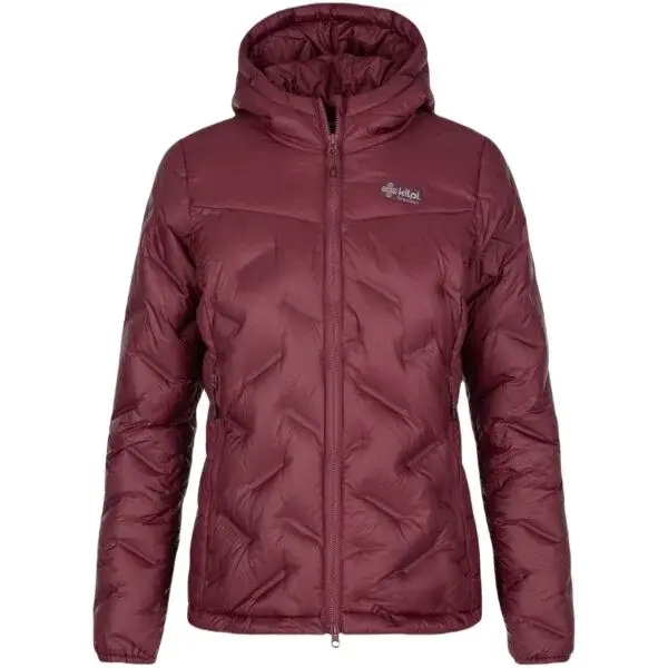 KILPI ALBERTA Dámská péřová bunda, vínová, velikost