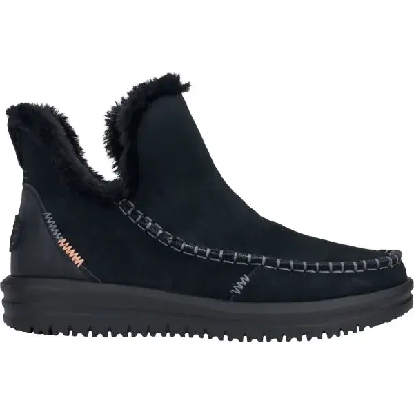 HEY DUDE CAMDEN SUEDE Dámská volnočasová obuv, černá, velikost