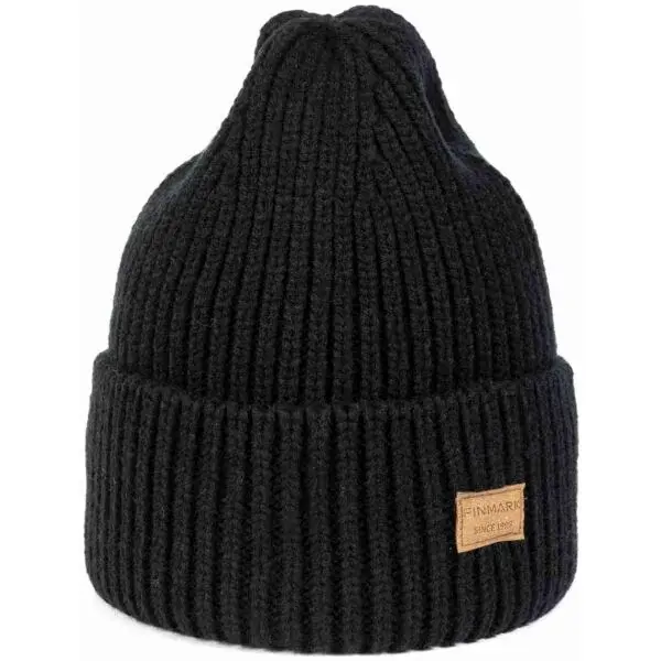 Finmark WINTER HAT Zimní pletená čepice, černá, velikost UNI