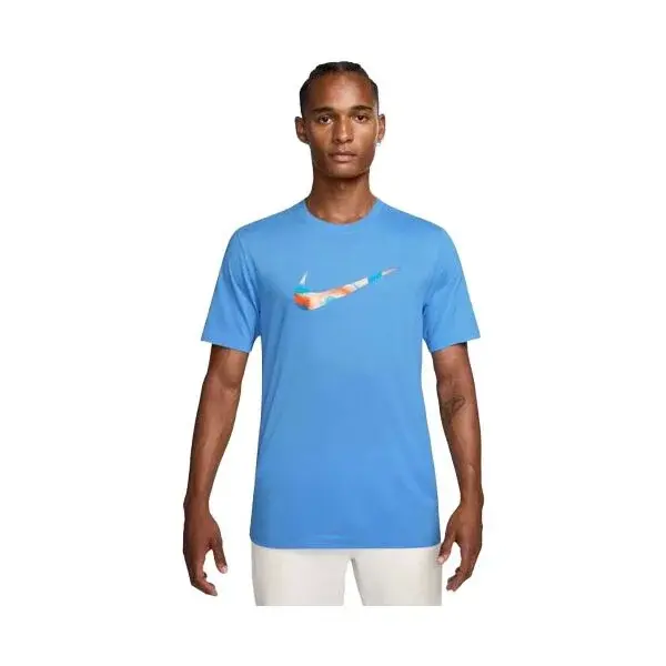 Nike LAVA SWOOSH Pánské tričko, světle modrá, velikost