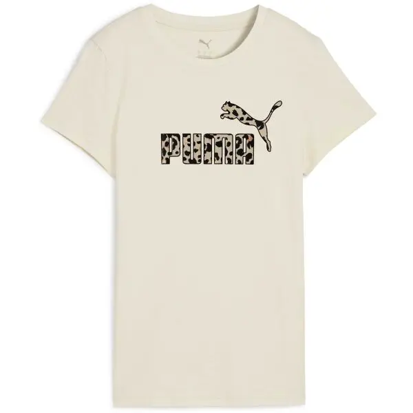 Puma ESSENTIALS ANIMAL GRAPHIC TEE Dámské tričko, béžová, velikost