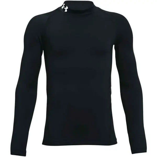 Under Armour ARMOUR MOCK Chlapecké tričko s dlouhým rukávem, černá, velikost XS