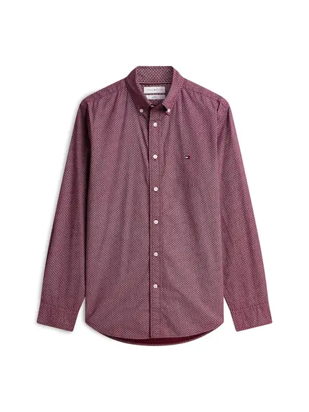 TOMMY HILFIGER Košeľa  bordová / biela