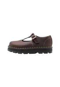 Dr. Martens Baleríny s ramienkom 'ZebZag'  tmavohnedá
