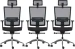 MERCURY 3PACK Ergonomická kancelářská židle WINDY černá, vysoké postavy (3 ks)