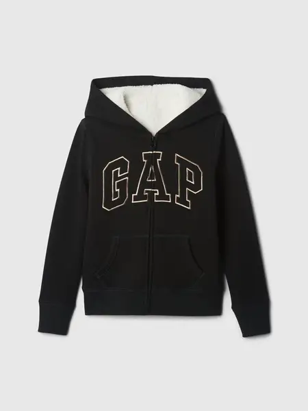 GAP Dětská sherpa mikina s logem - Holky