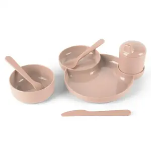 DANTOY tiny Bio jedálenský set Nude 7ks 0m+