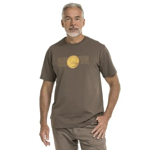 Bushman Pánske tričko Knud, hnedé XL