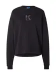 KARL LAGERFELD JEANS Mikina  čierna / strieborná