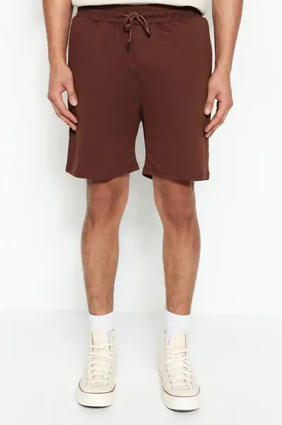 Trendyol Brown-Stone Basic Regular/Normal Cut Straight 2 Pack Shorts