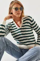 Bianco Lucci Hair Polo Neck Sweater