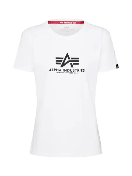 ALPHA INDUSTRIES Tričko  čierna / biela