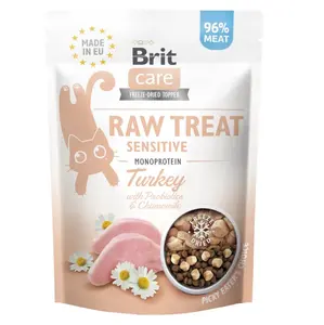 BRIT Raw Treat Cat Sensitive Turkey maškrty pre mačky 40 g