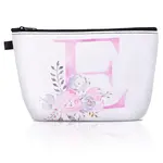 Flower & Letter Pattern Polyester Cosmetic Zipper Pouches